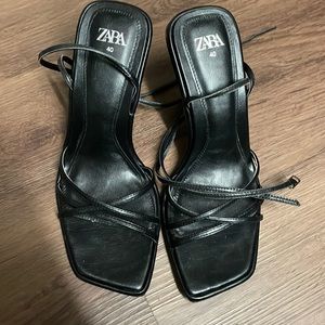 Zara black strappy sandal